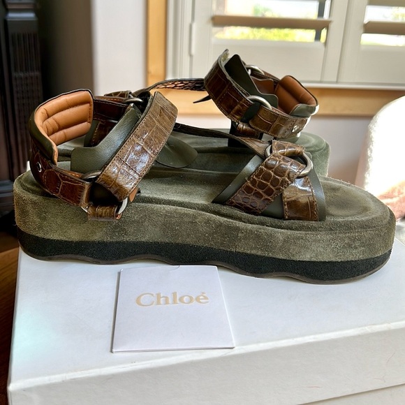 🐊 Chloe Wavy Sandals - sz 40 - Picture 3 of 14